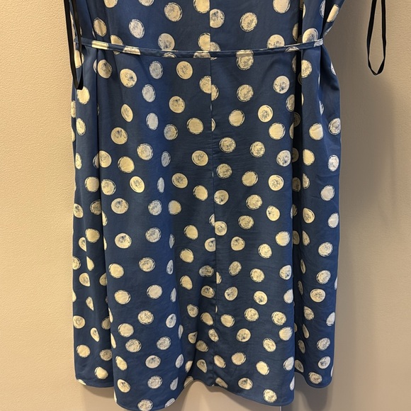 Maggy London Dot Print V-Neck Sleeveless Dress With Pockets Size 20 Used - Picture 6 of 16